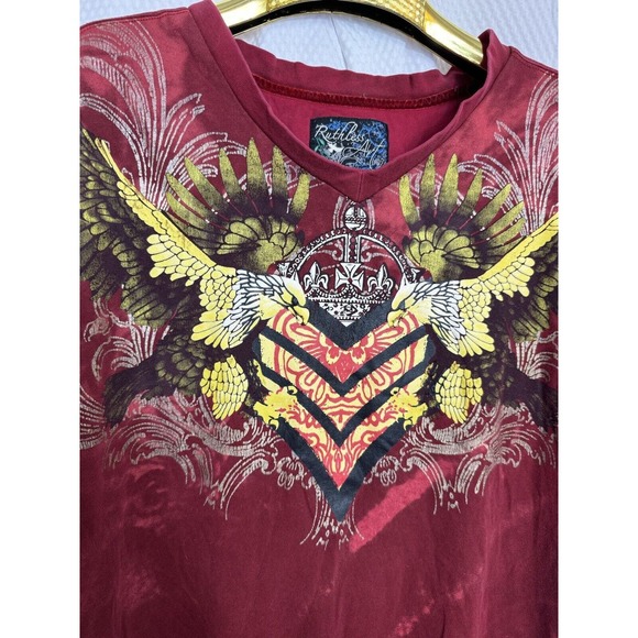 Ruthless Art Vintage Graphic T-shirt Size 3XL Tie Dye Design Red Tattoo Tee Rare - Picture 6 of 8
